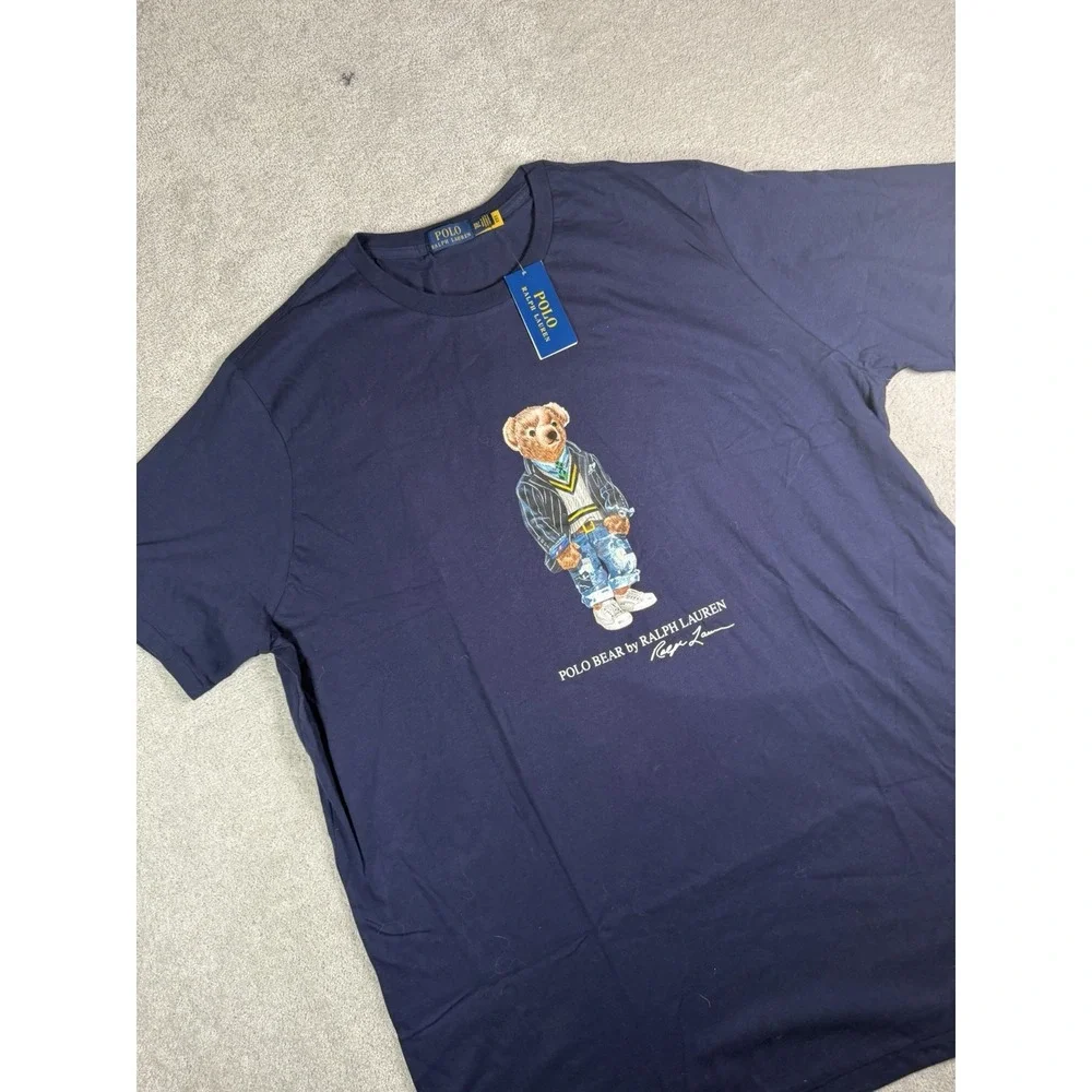 Polo Ralph Lauren New Classic Fit Polo Bear 2XLT T-Shirt Short Sleeve Blue NWT